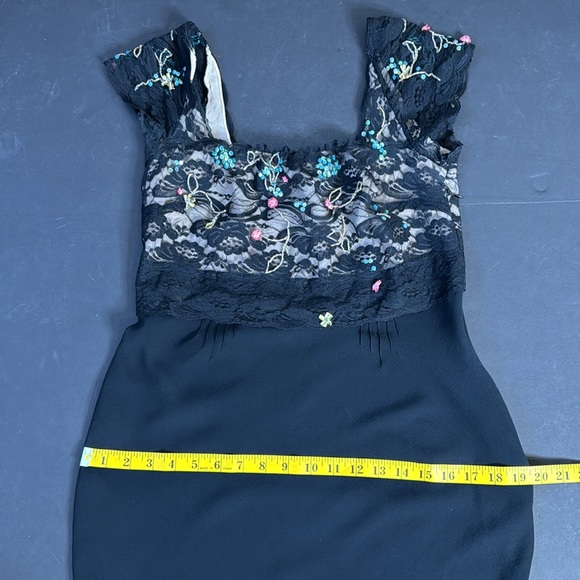 Morrell Maxie Silk Beaded Floral Lace Dress - Picture 17 of 17